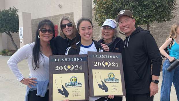 Louisville High senior Miye Kodama won a CIF Southern Section Division 4 soccer title on Friday and a Division 2A basketball title Saturday.